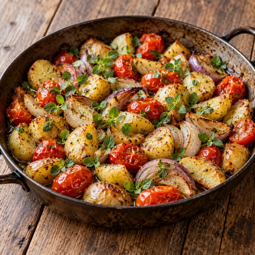 Roast vegetables with fresh marjoram