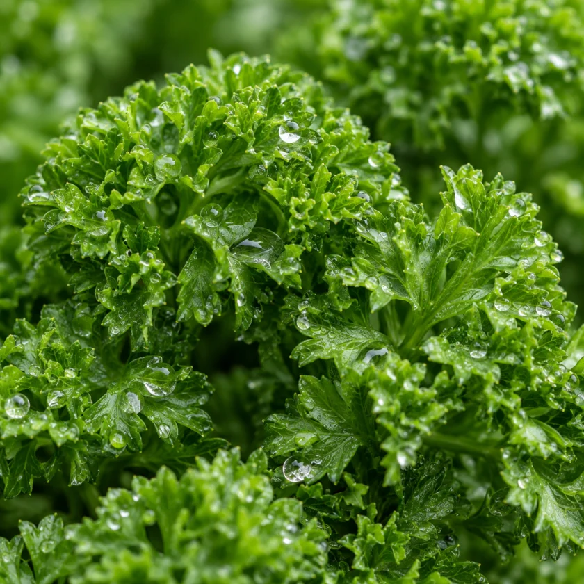 Curly parsley leaves