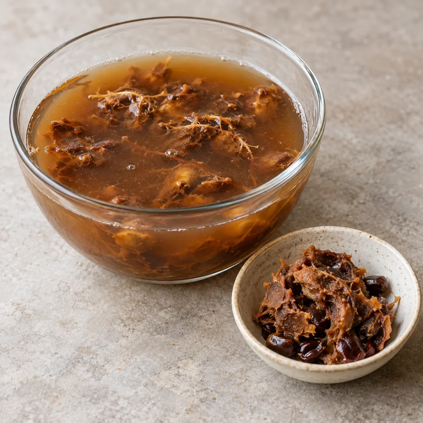 Tamarind pulp soaked in water