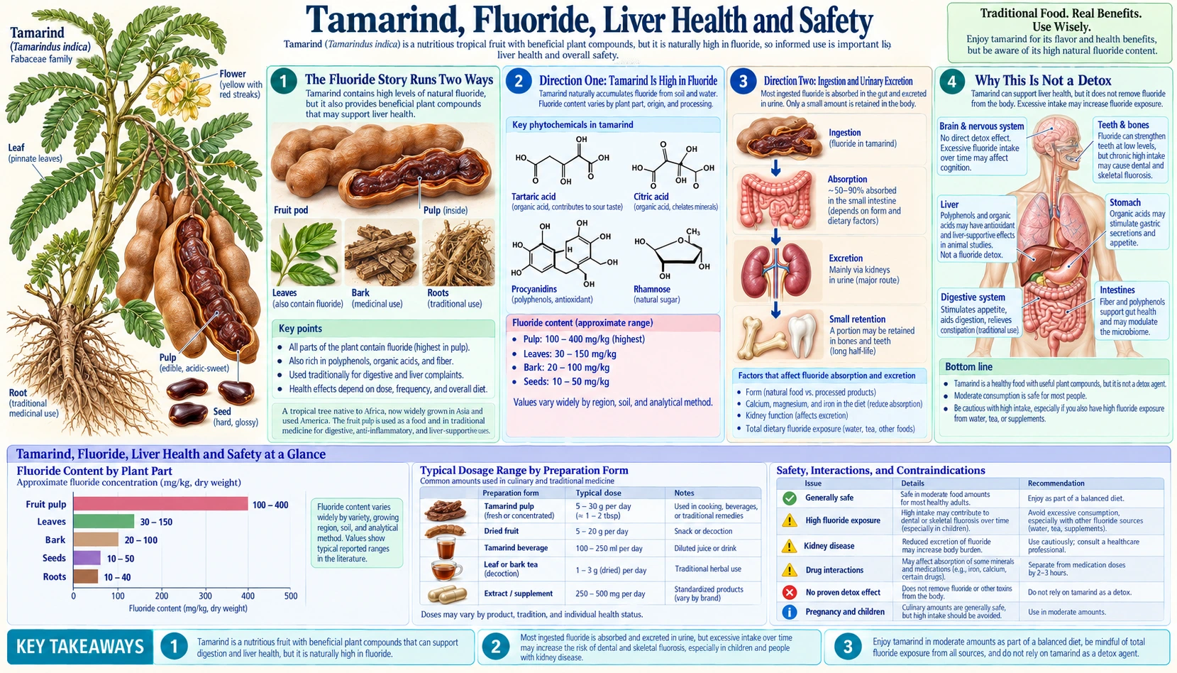 Fluoride Liver and Safety — scientific infographic poster