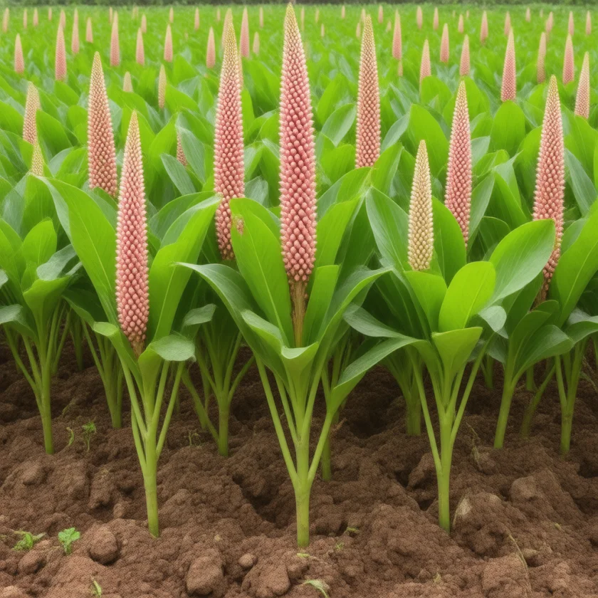 Turmeric plants growing in Thailand