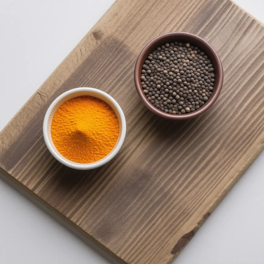 Turmeric and black pepper, a common pairing