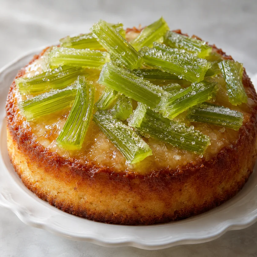 Candied angelica stems, a traditional cake decoration