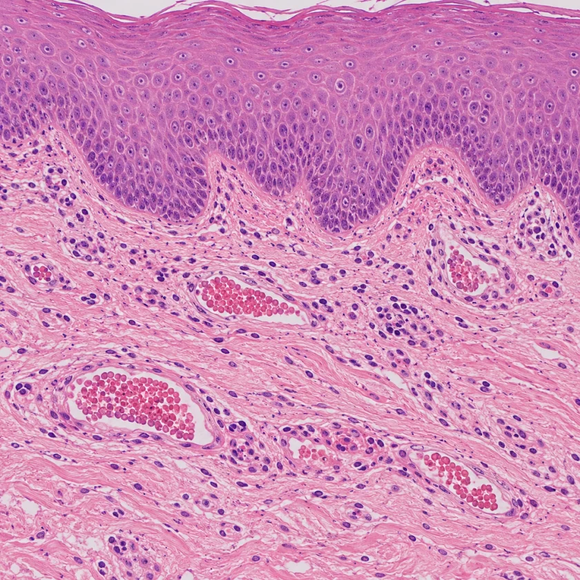 Early oral submucous fibrosis in tissue