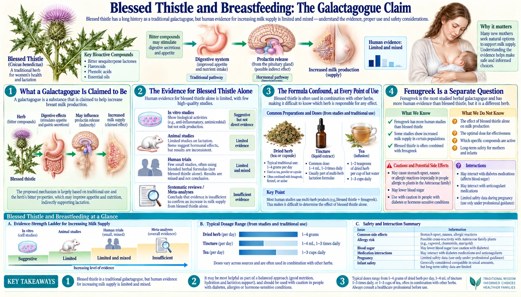 Breastfeeding and Galactagogue Claims — scientific infographic poster