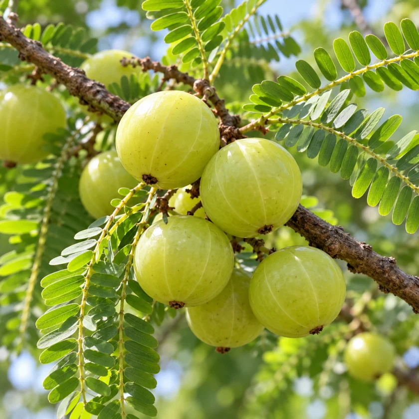 Amla, another of the three Triphala fruits