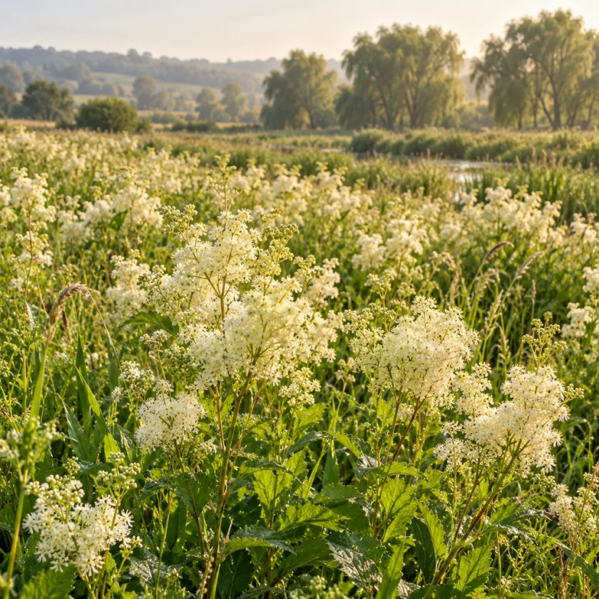 A wet meadow full of meadowsweet