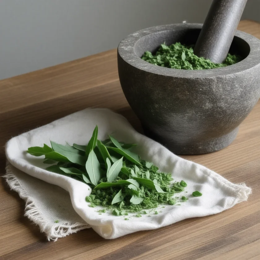 A fresh cleavers poultice for the skin