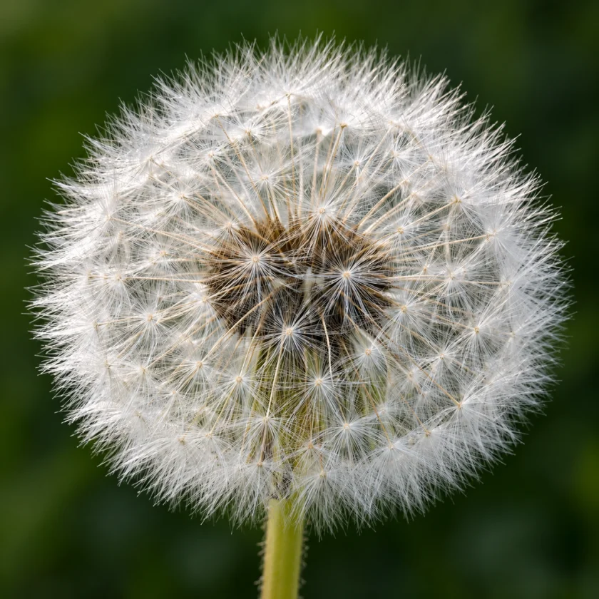 A dandelion seed head