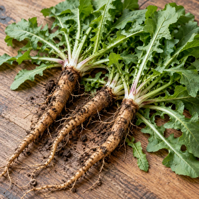 Dandelion leaf and root, used differently