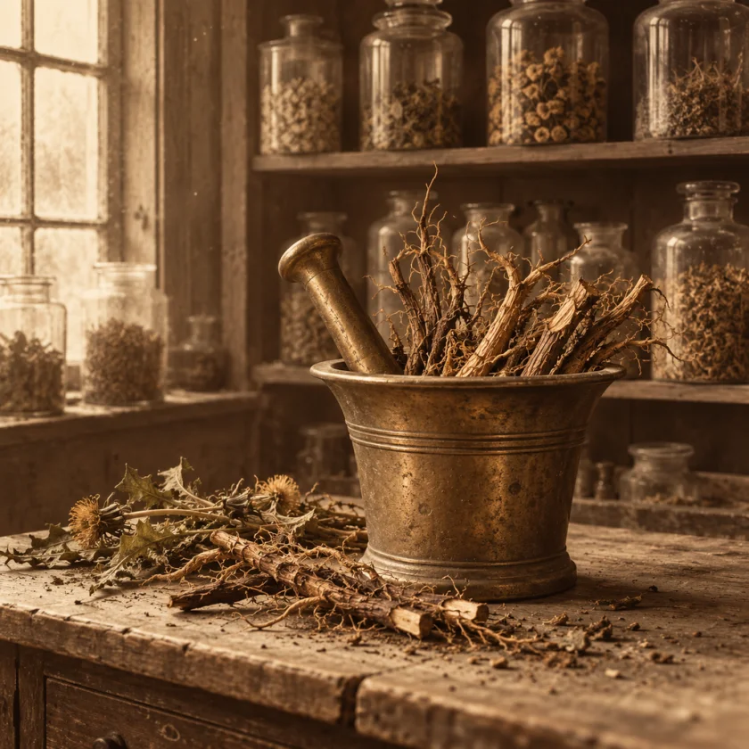 Dandelion root, once an official apothecary drug