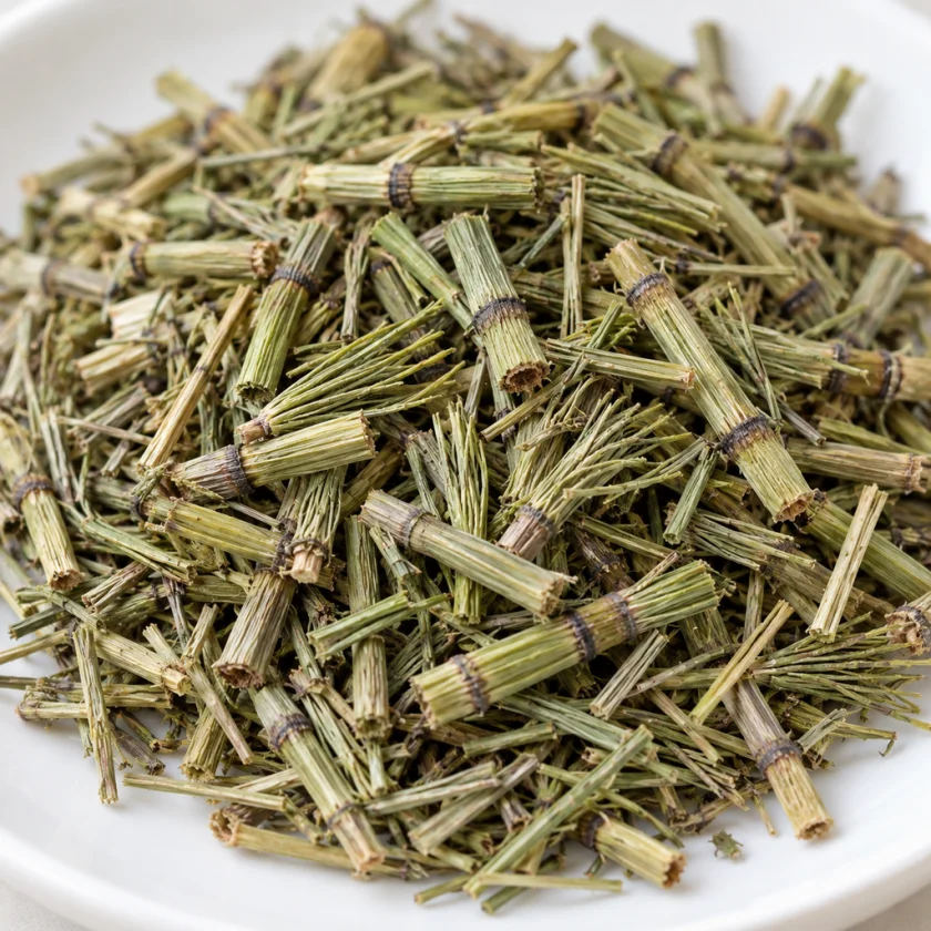 Dried, chopped horsetail herb