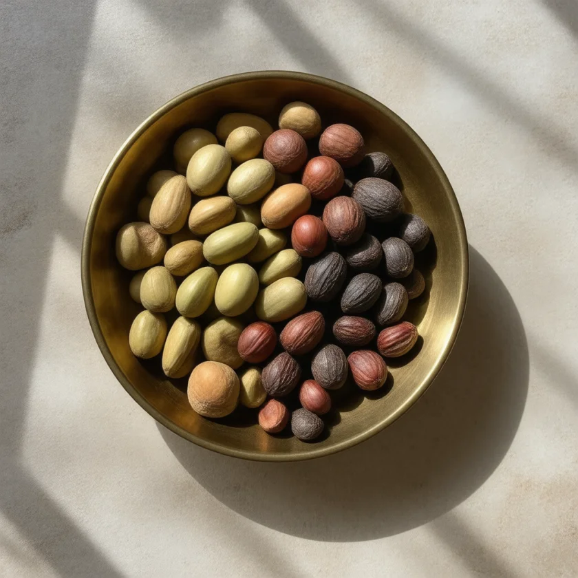 Amla, soapnut and shikakai for a traditional hair wash