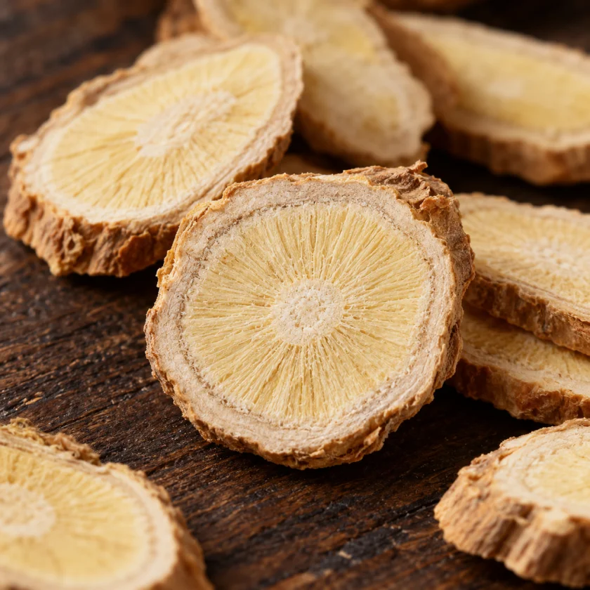 Astragalus root slice, the source of astragaloside IV