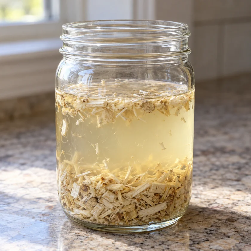 Root soaking in cold water, which preserves the mucilage