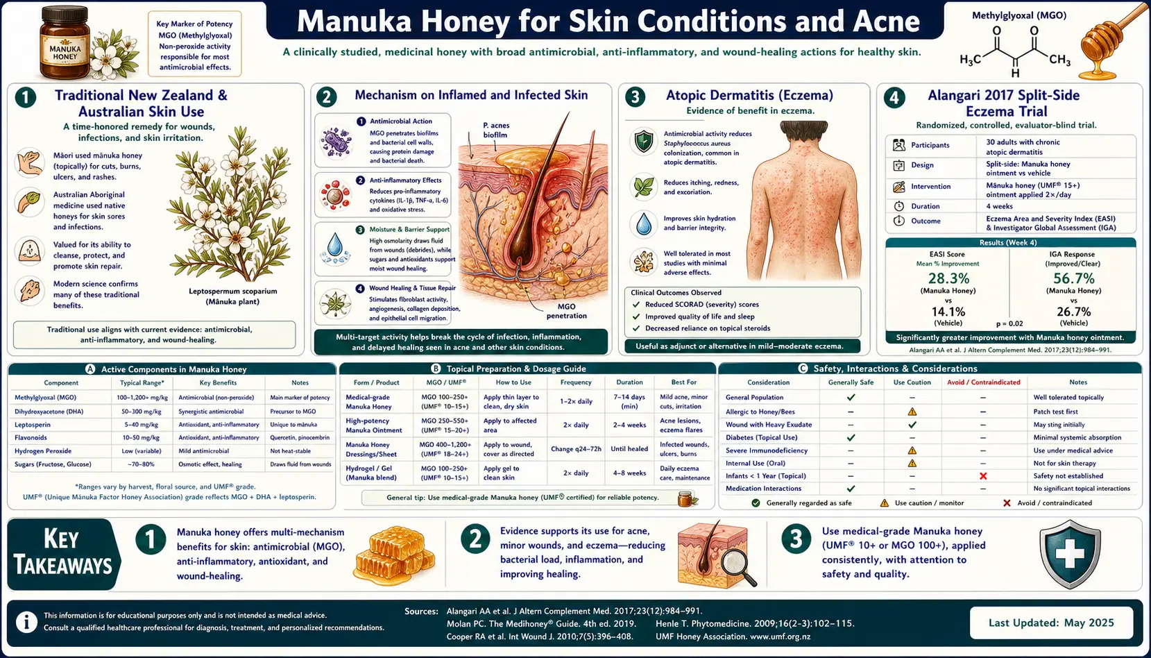 Skin Conditions and Acne — scientific infographic poster