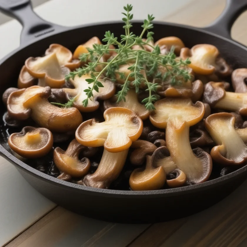Roasted maitake, a prized table mushroom