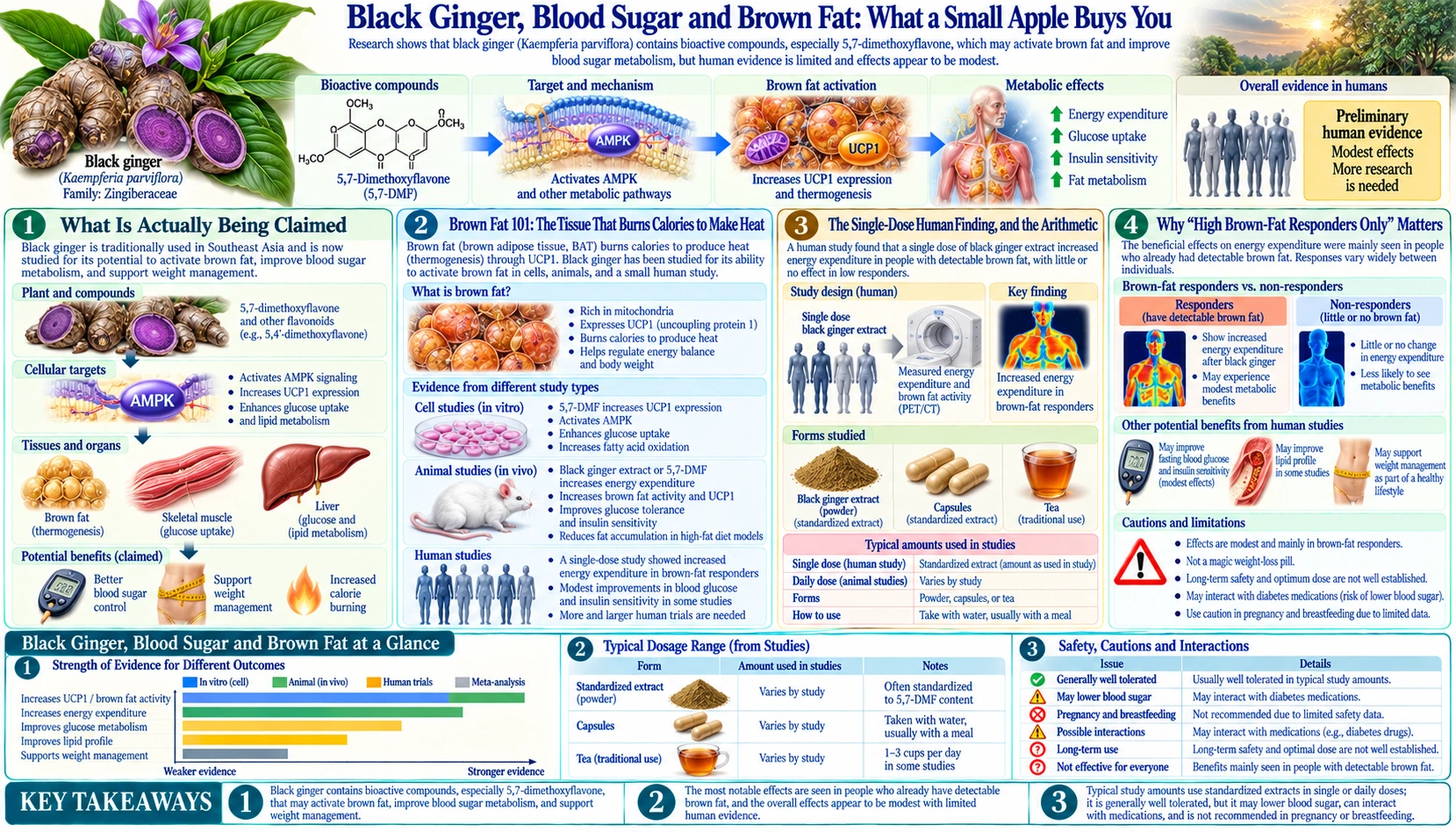 Metabolic Health and Brown Fat — scientific infographic poster