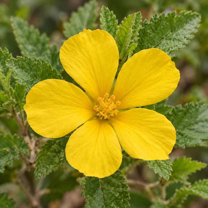 The yellow flower of damiana, Turnera diffusa