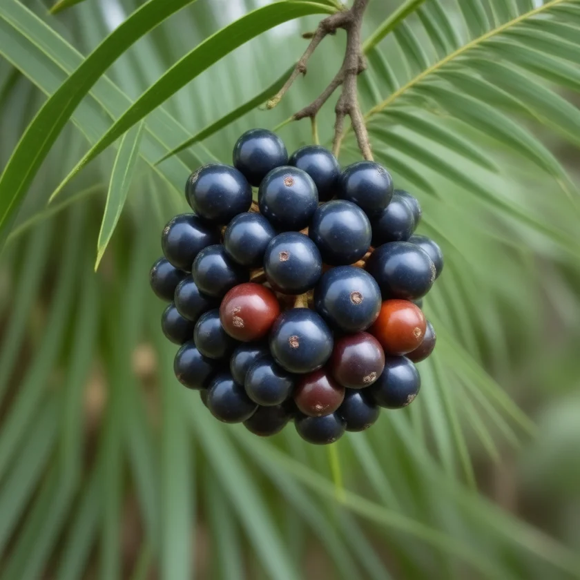 Ripe saw palmetto berries