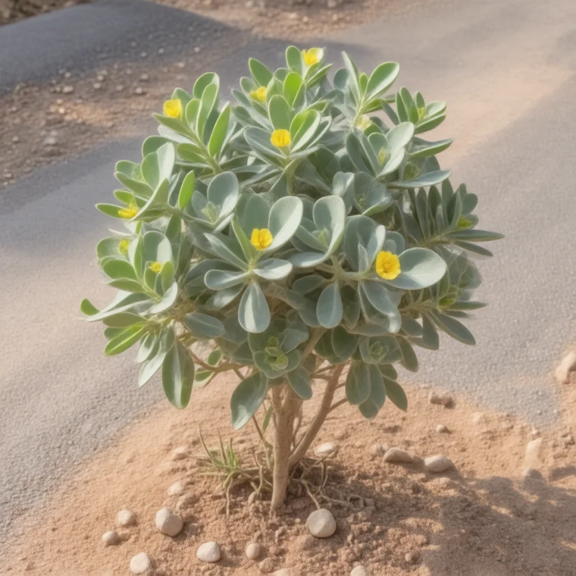 Sida cordifolia as a common roadside plant