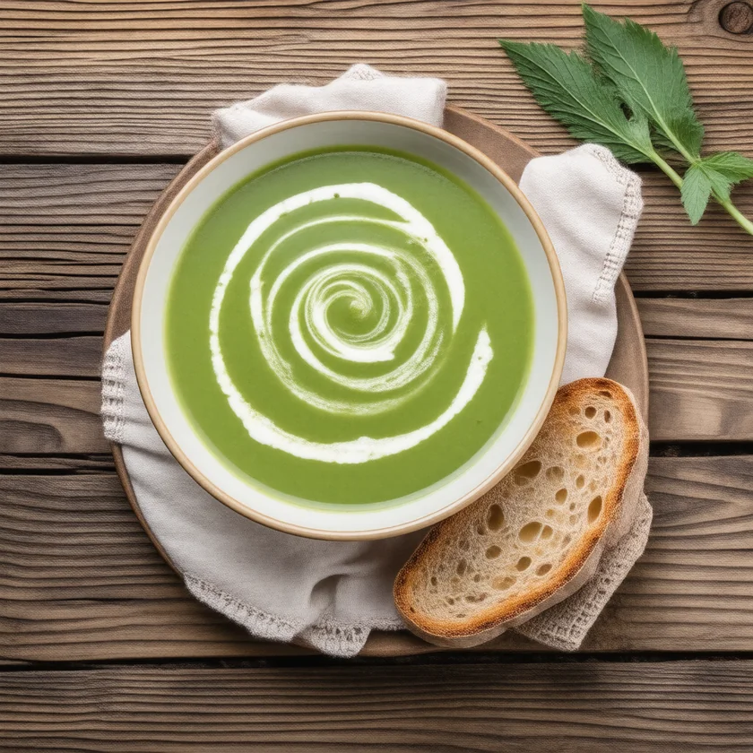 Nettle soup, a traditional spring dish