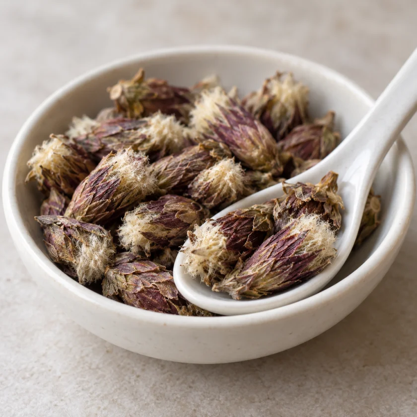Kuan dong hua, dried coltsfoot buds