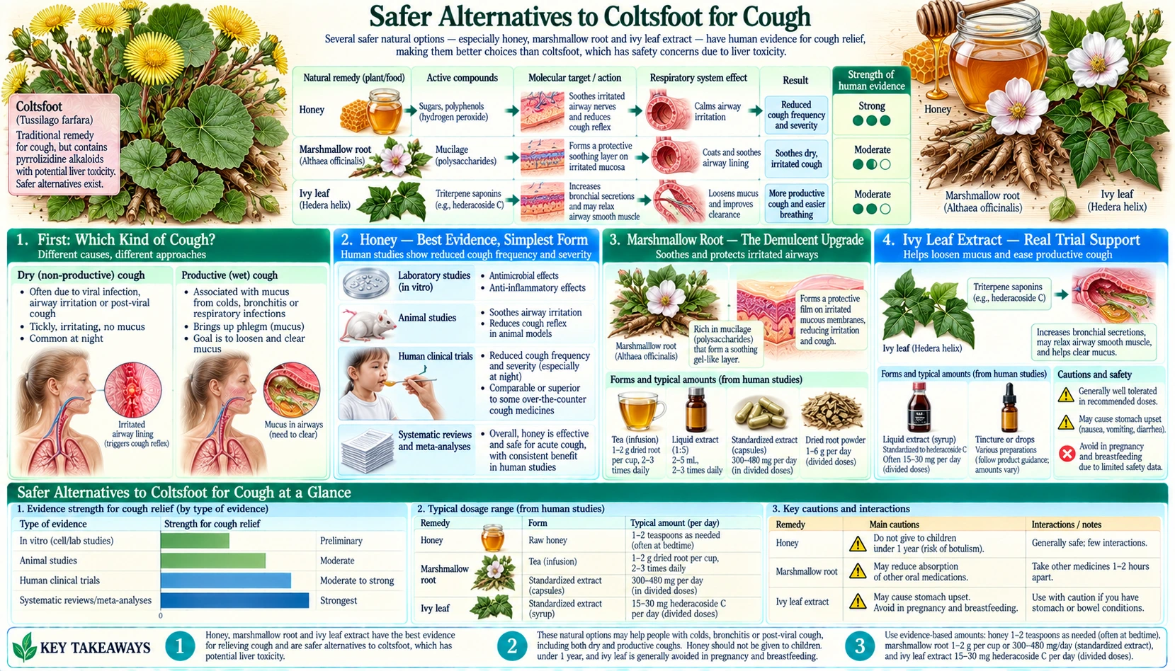 Safer Alternatives for Cough — scientific infographic poster