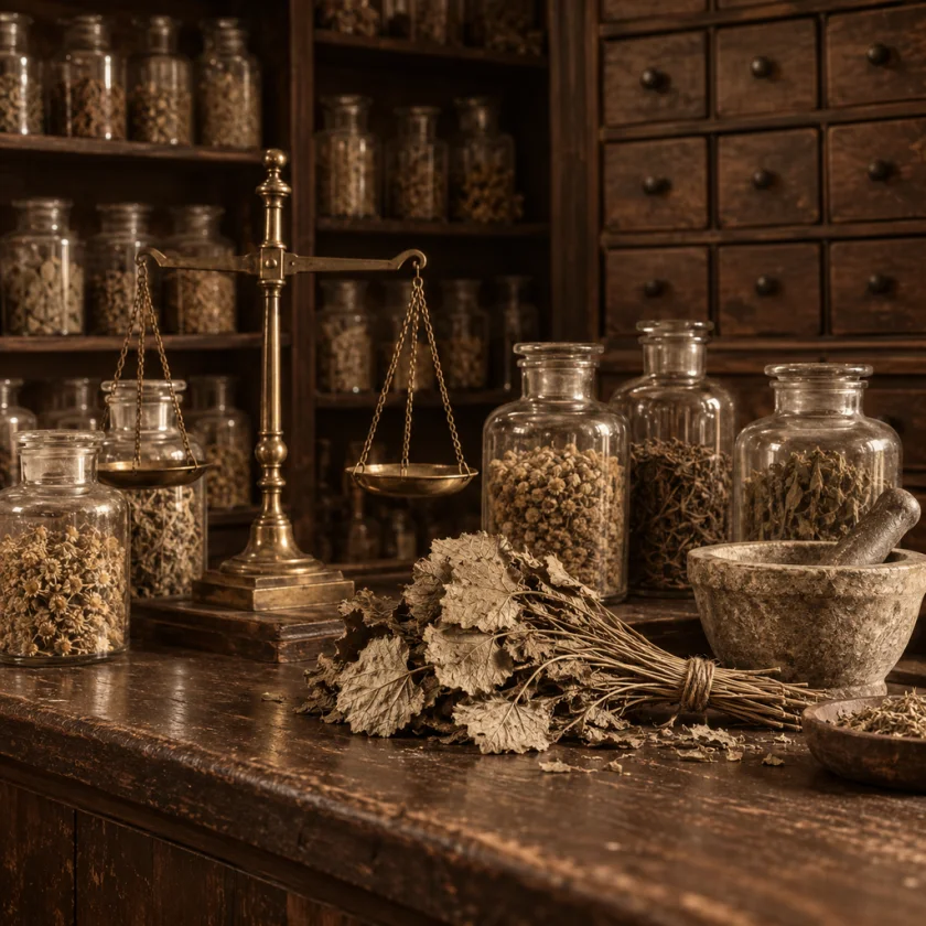 An old apothecary, where coltsfoot was sold