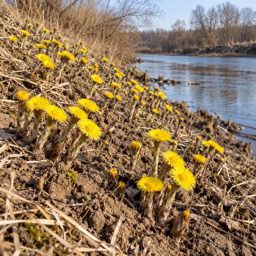 Coltsfoot, one of the first flowers of spring