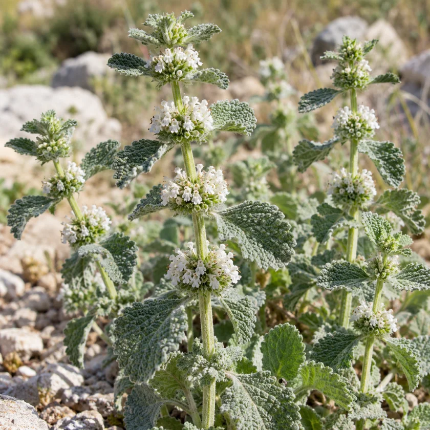 White horehound in flower