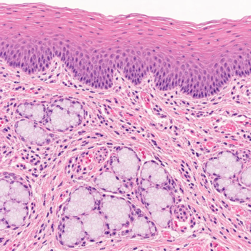 Throat lining, the surface a demulcent coats