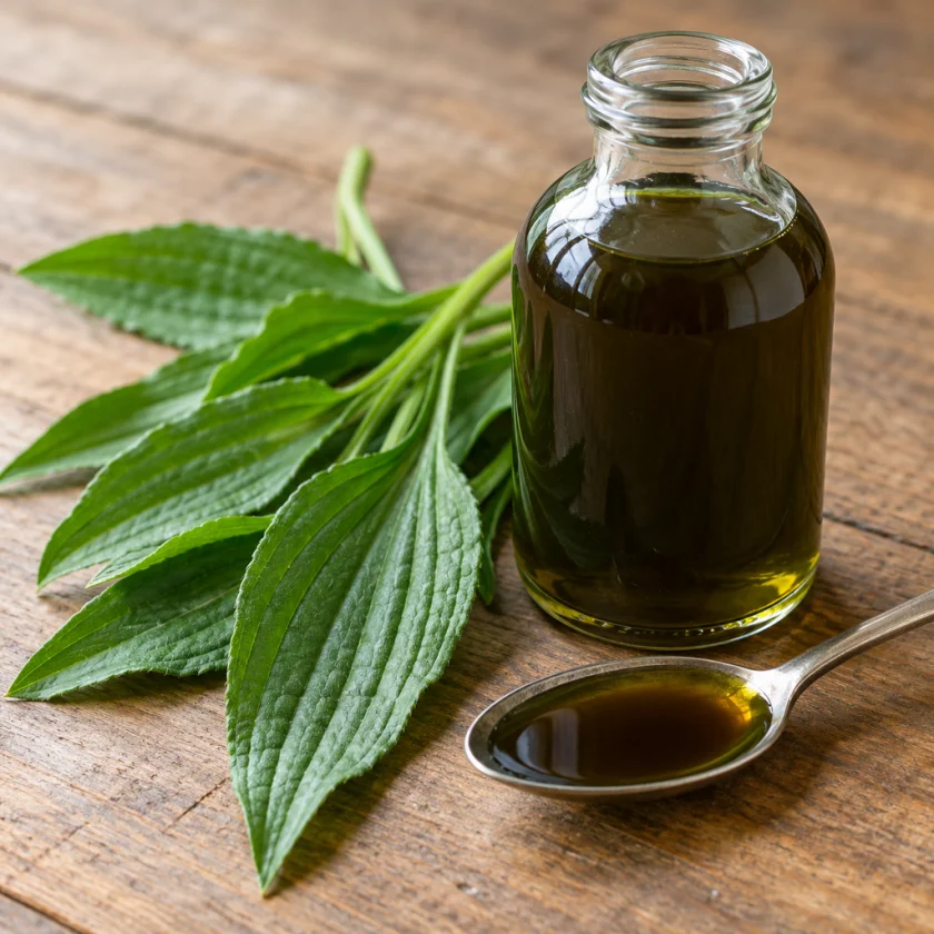 Ribwort plantain syrup