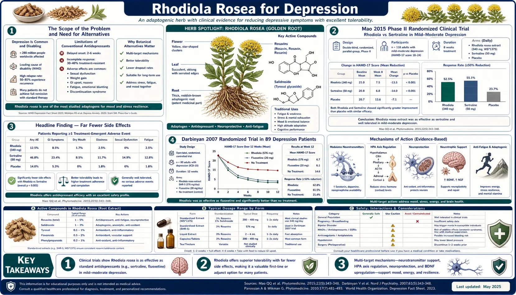 Depression — scientific infographic poster