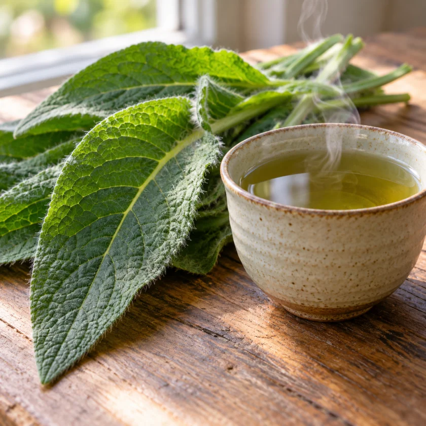 Comfrey leaf tea, the form behind liver cases