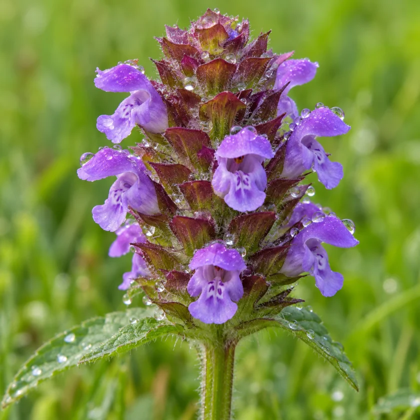 Self-heal flower spike, the part studied in the lab