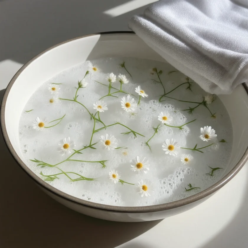 A warm yarrow sitz bath, a traditional external use