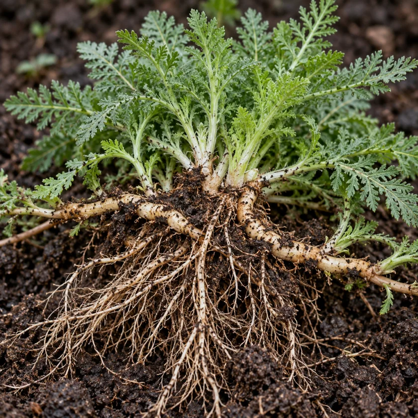 Yarrow's creeping underground stems