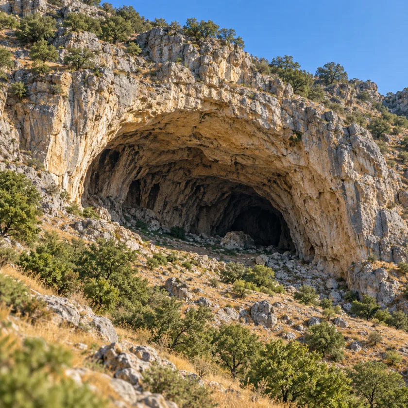 Shanidar Cave in the mountains of northern Iraq