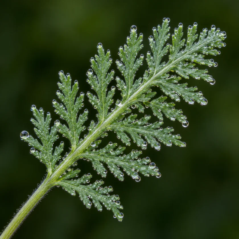 The finely divided leaf behind the name millefolium