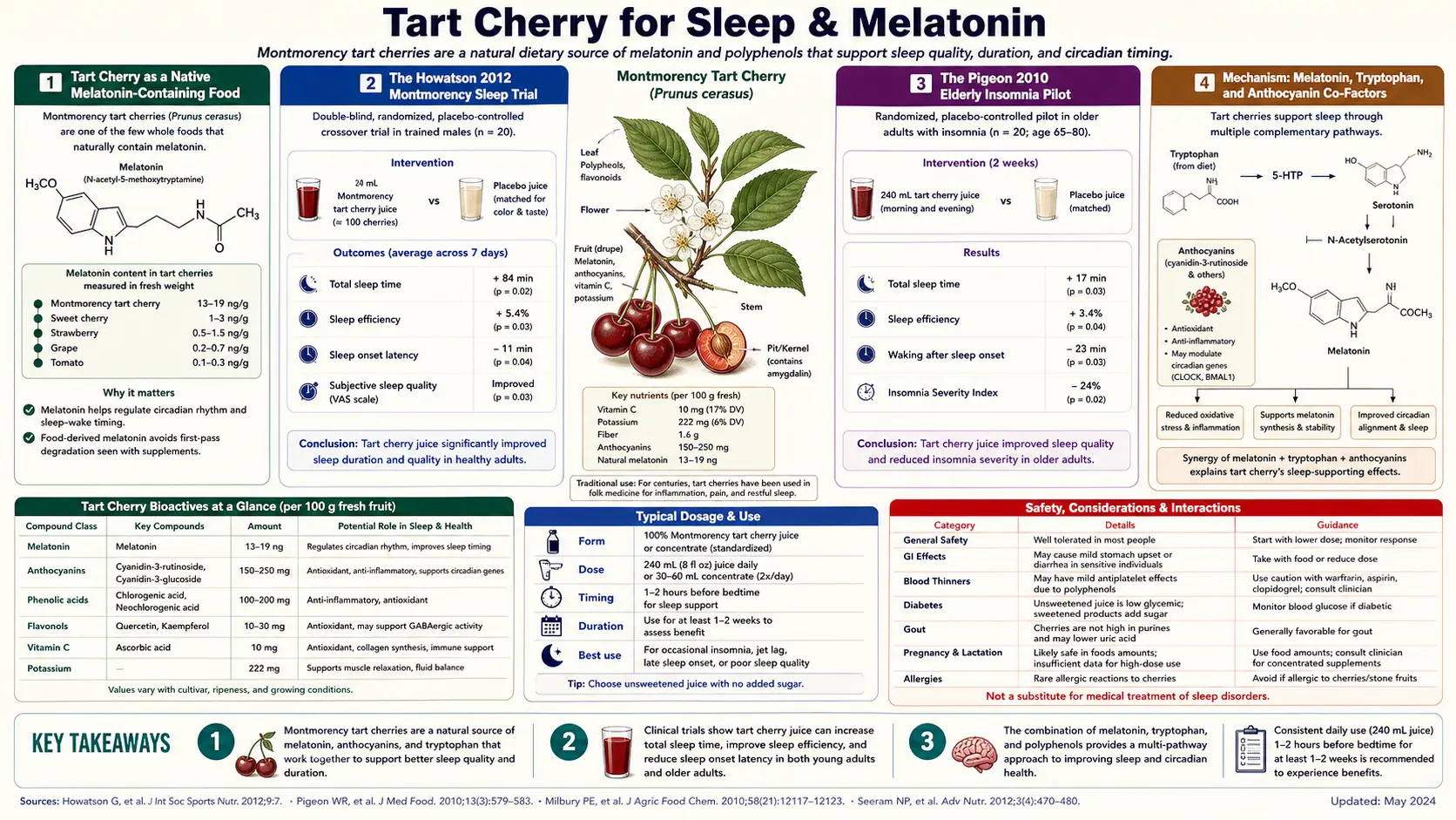 Sleep and Melatonin — scientific infographic poster