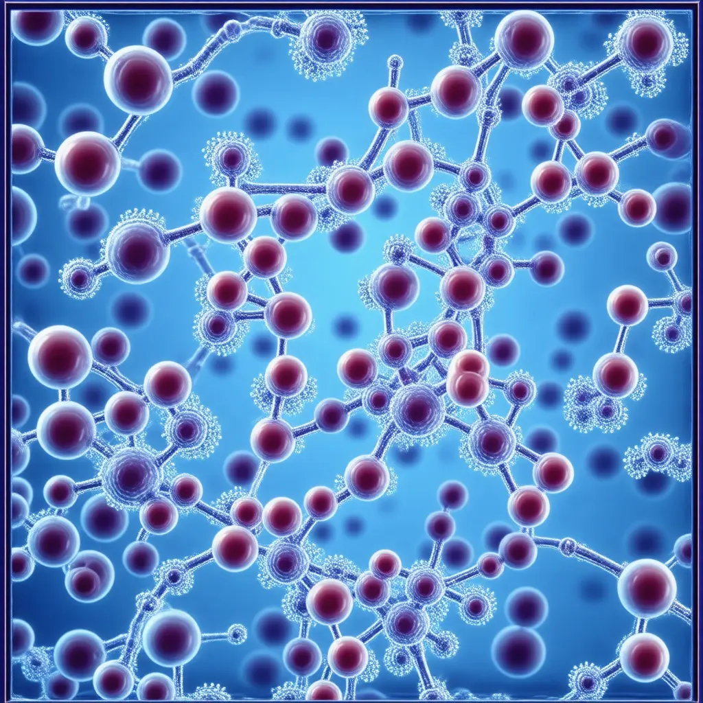 Microscopic view of biological markers measured in Complete Blood Count (CBC)