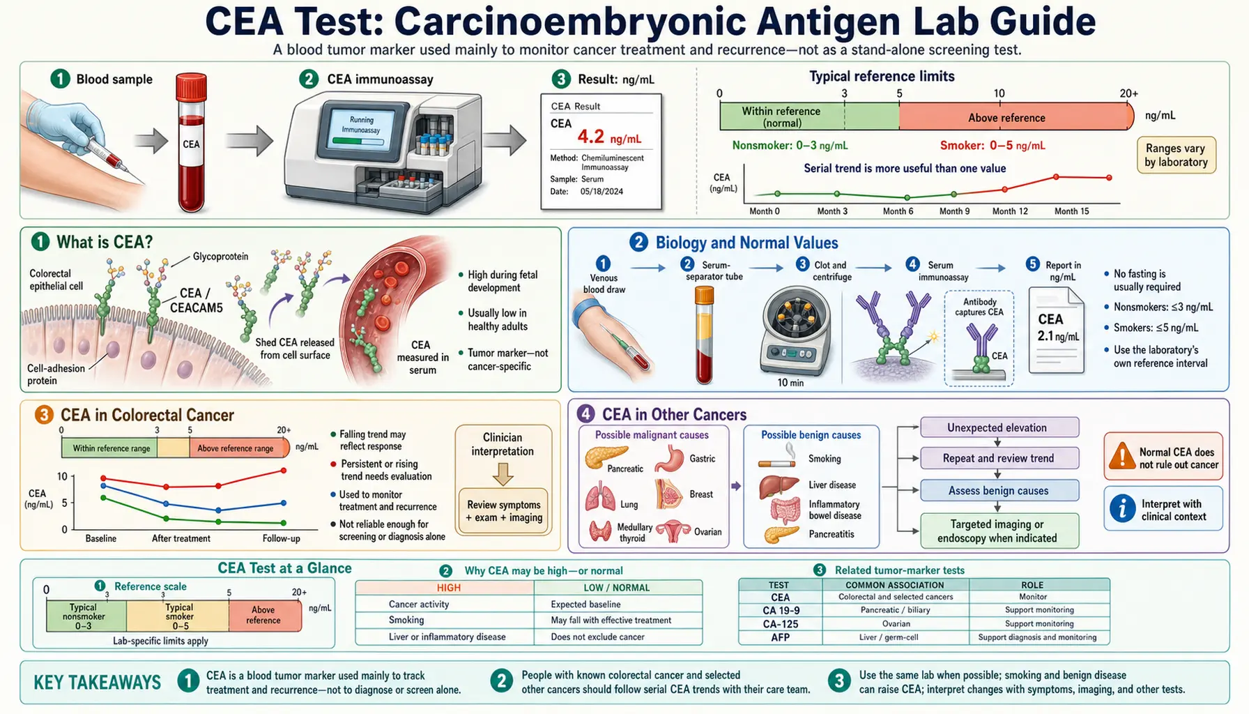 CEA Test — scientific infographic poster