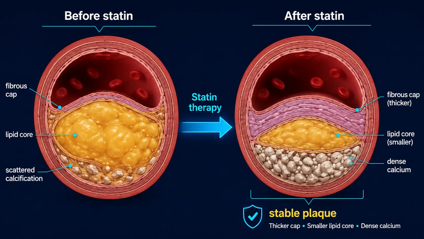 Statin density paradox: plaque stabilization with denser calcification