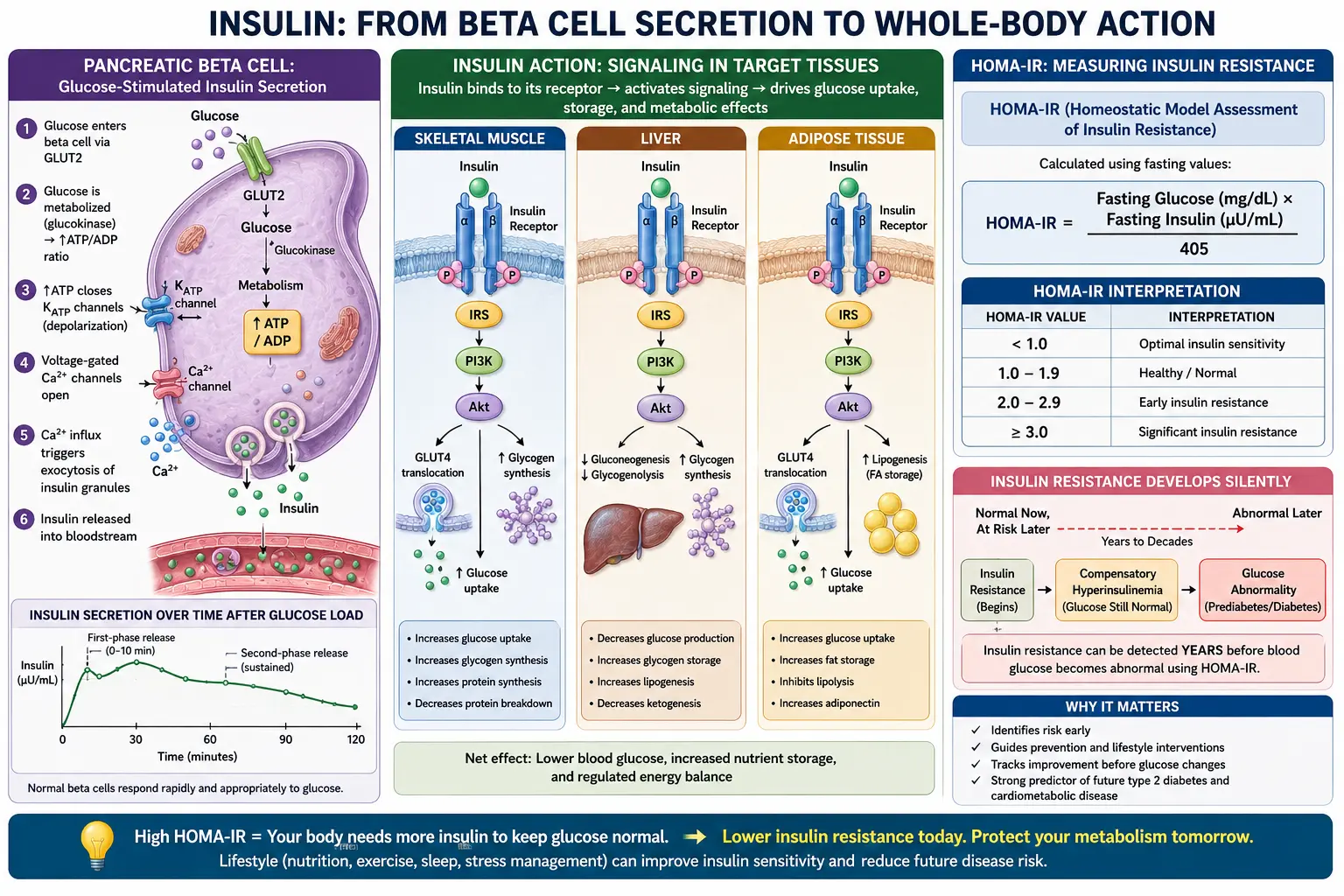 Fasting insulin and HOMA-IR insulin resistance