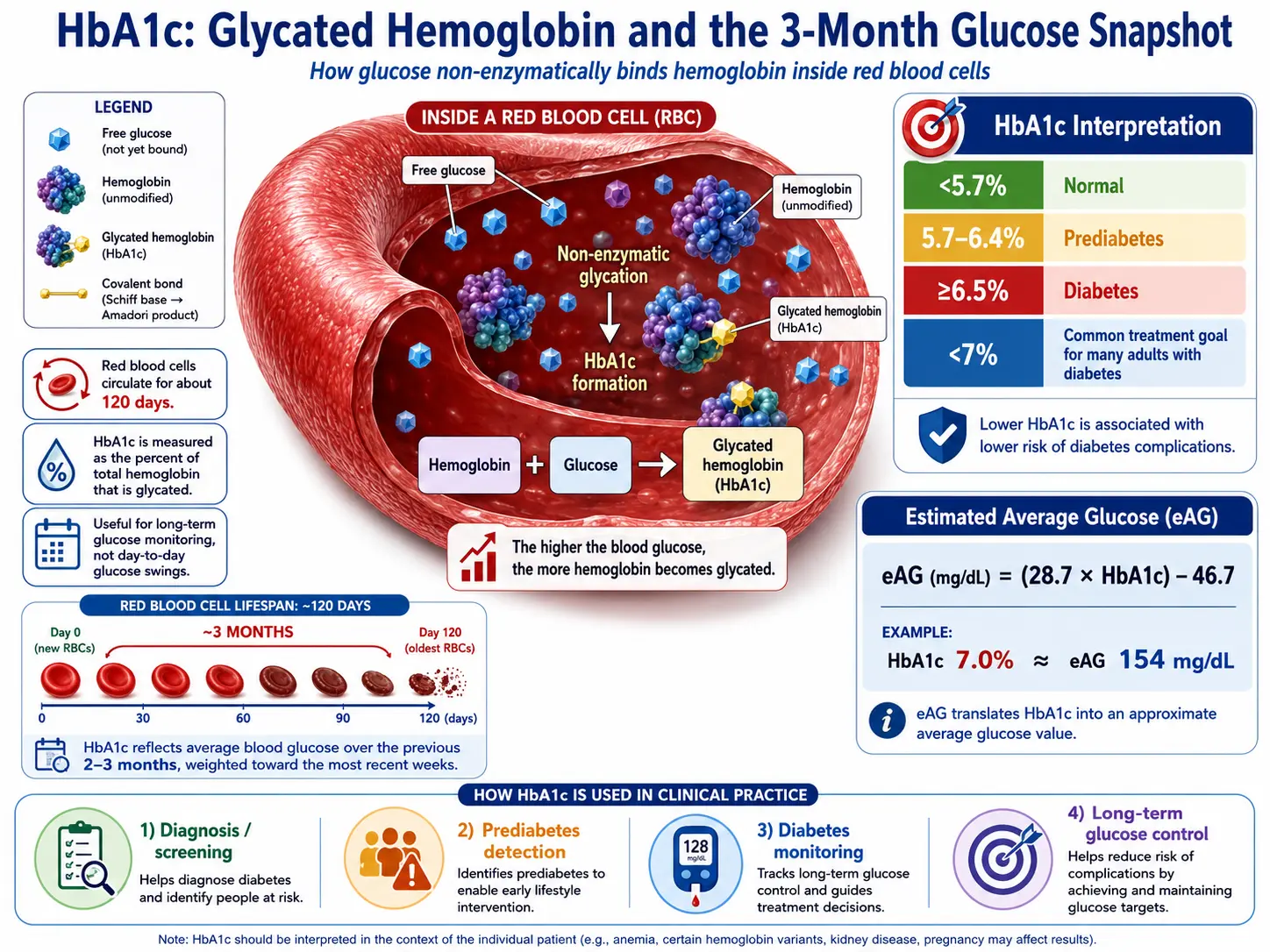 HbA1C glycation and 3-month glucose window