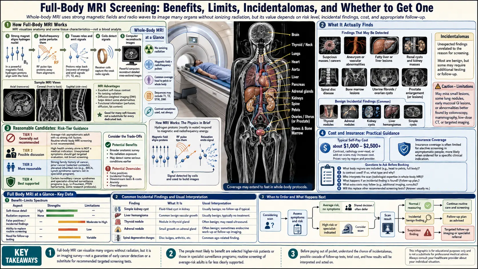 Full Body MRI — scientific infographic poster