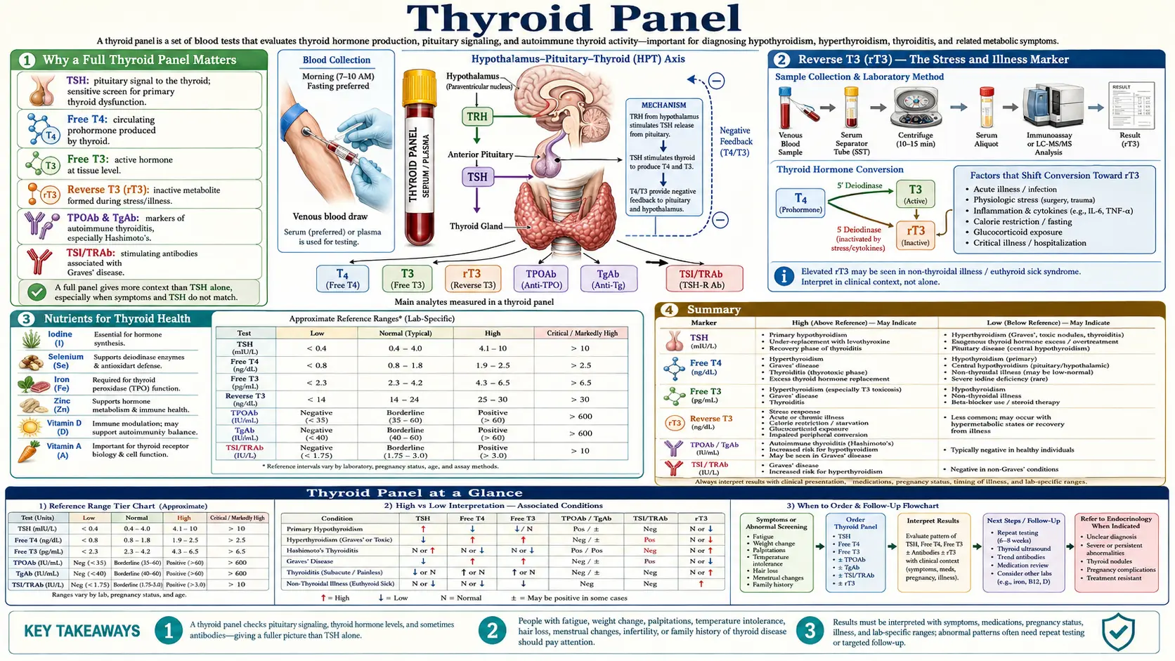 Thyroid Panel — scientific infographic poster