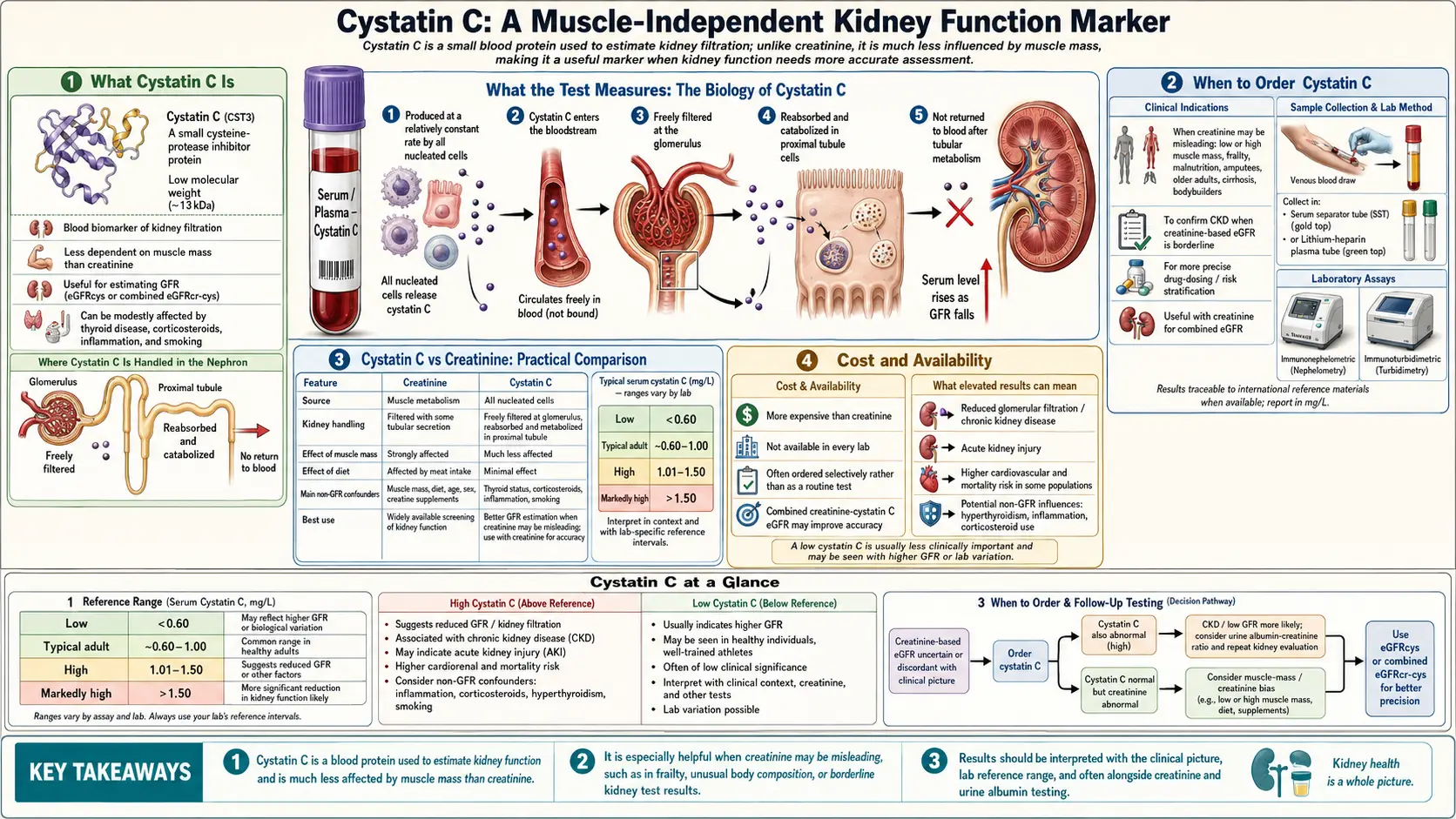 Cystatin C — scientific infographic poster