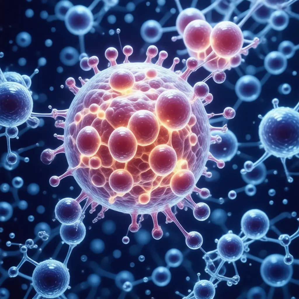 Microscopic view of biological markers measured in Magnesium Test